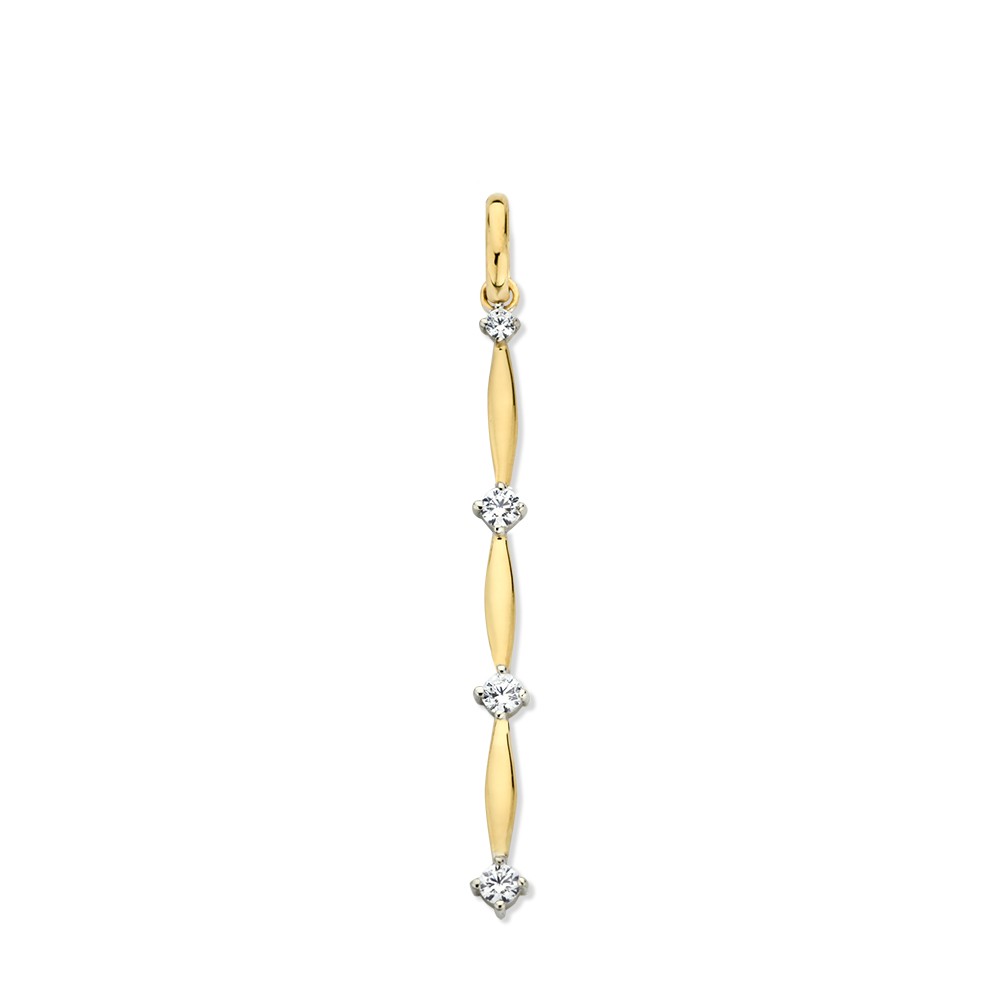 Hanger geelgoud zirkonia