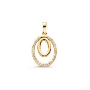 Hanger geelgoud zirkonia