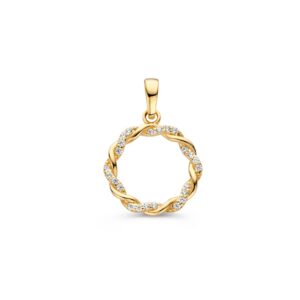 Hanger geelgoud zirkonia