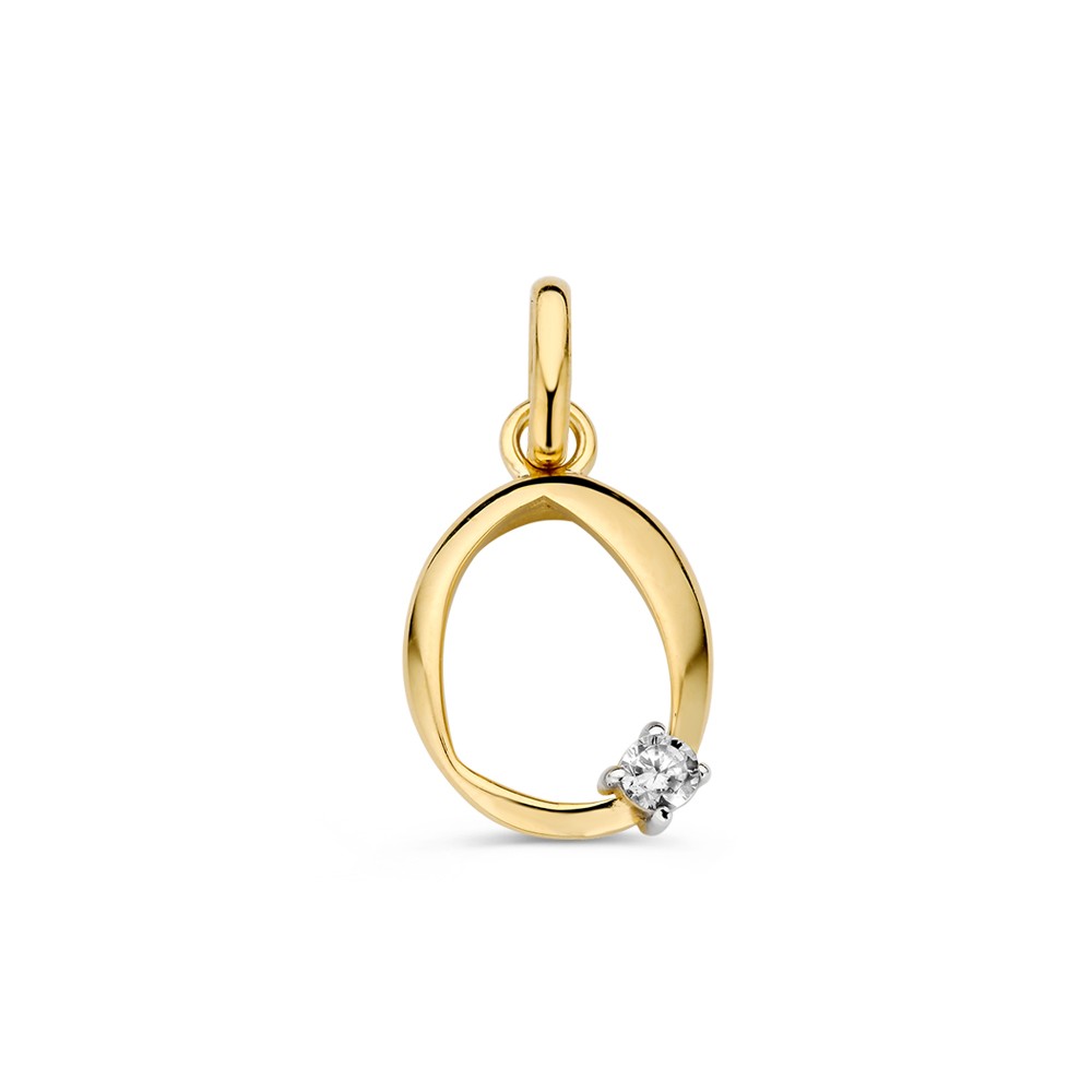 Hanger geelgoud zirkonia