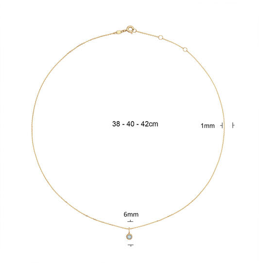 Grimaldi Blue Topaz Necklace - Afbeelding 4