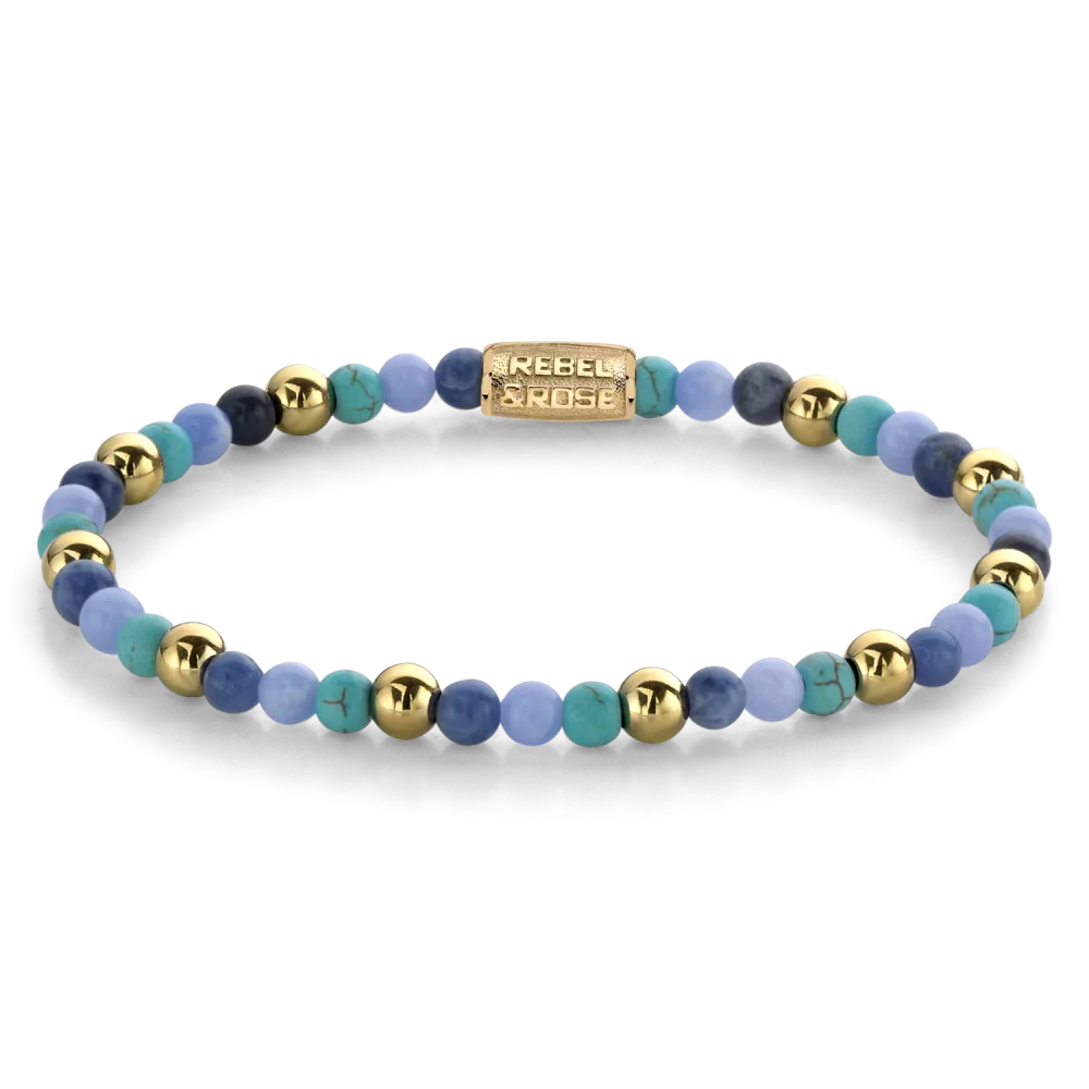 Winter Blues - Yellowgold ionplated - 4mm