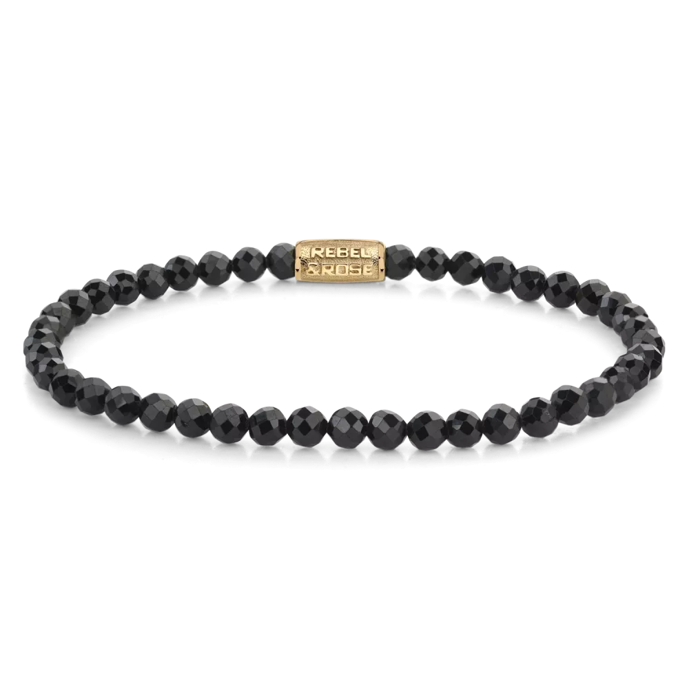 Black Glam Rocks Yellowgold - 4mm